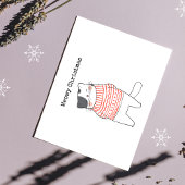 Cute Meowy Christmas Folie Feestdagen Briefkaart