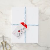 Cute Meowy kerstKatten Cadeaulabel (Met Touw)