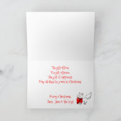 Cute Meowy kerstKatten Kaart (Binnen)