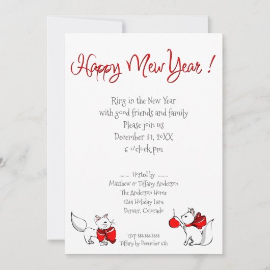 Cute Meowy kerstKatten Kaart (Voorkant)