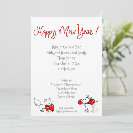 Cute Meowy kerstKatten Kaart (Staand voorkant)