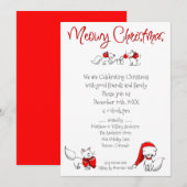 Cute Meowy kerstKatten Kaart (Voorkant / Achterkant)