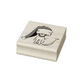 Cute Meowy kerstKatten Rubberstempel (Stempel)