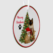Cute Meowy Kerstmis Kat Vrienden Ornament (voorkant)