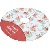 Cute Meowy Kerstmis met keukenbonnen Kerstboom Rok (Gekanteld)