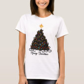 Cute Meowy Kerstmis T-Shirt (Voorkant)