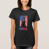 Cute Merica Chocolate Lab & Usa Vlag Zonnebrillen  T-shirt (Voorkant)