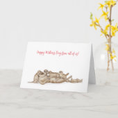 Cute merkats Moederdag kaart voor grote familie