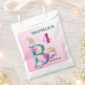 Cute Mermaid Age Pink Blue Bedankzakje (Geknipt)