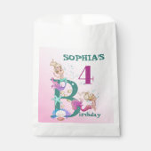 Cute Mermaid Age Pink Blue Bedankzakje (Voorkant)