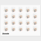 Cute Mermaid and Whale Ronde Sticker (Vel)