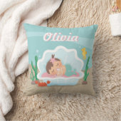 Cute Mermaid Baby Girl Nursery Decor Sierkussen (Deken)