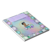 Cute Mermaid Baby shower Snoep Bar Wrapper Notitieblok (Schuin)