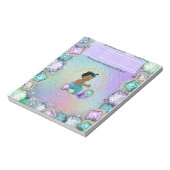 Cute Mermaid Baby shower Snoep Bar Wrapper Notitieblok (Linkerzijde)