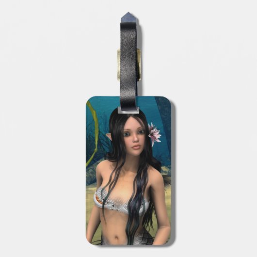 Cute Mermaid Bagagelabel (Achterkant verticaal)