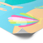 Cute Mermaid Beach Girl Custom Welcome to My Room Poster (Hoek)