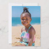 Cute Mermaid Birthday Party Invitation Kaart (Achterkant)