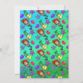 Cute Mermaid Birthday Party Ocean Kaart (Achterkant)