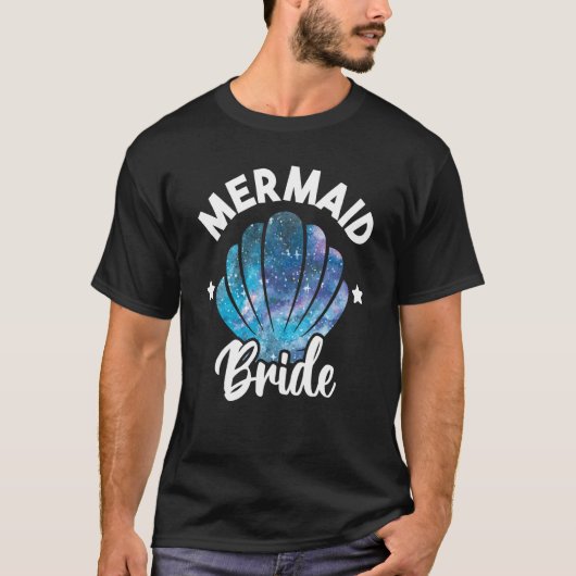 Cute Mermaid Bride Seashell Matching Mermaid Squad T-shirt (Voorkant)