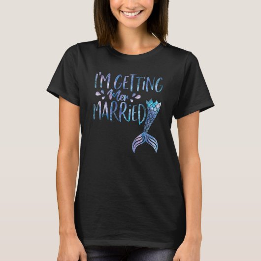 Cute Mermaid Bride To Be Matching Mermaid Squad Pa T-shirt (Voorkant)
