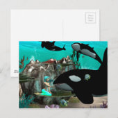 Cute mermaid briefkaart (Voorkant / Achterkant)