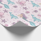 Cute Mermaid Cadeaupapier (Hoek)