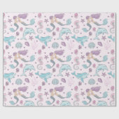 Cute Mermaid Cadeaupapier (Vlak)