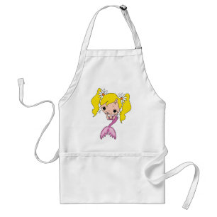 Cute Mermaid Cartoon Graphic Standaard Schort