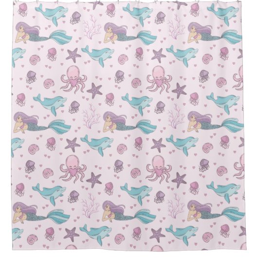 Cute Mermaid Douchegordijn (Voorkant)