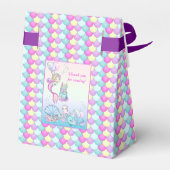 Cute Mermaid | Eerste verjaardag van Zee Girl Bedankdoosjes (Achterkant)