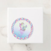 Cute Mermaid | Eerste verjaardag van Zee Girl Bedankjes Labels (In situ)