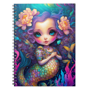 Cute Mermaid Fantasy Art Notitieboek
