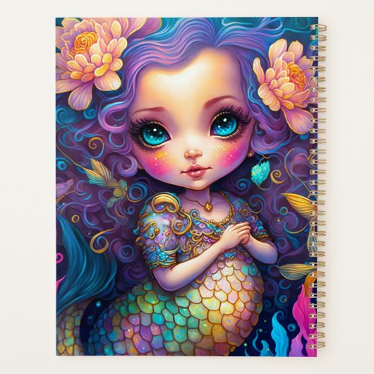 Cute Mermaid Fantasy Art Planner (Achterkant)