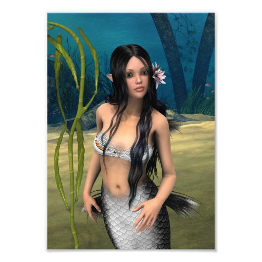 Cute Mermaid Foto Afdruk (Voorkant)