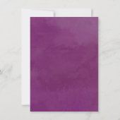 Cute Mermaid Girl Baby shower Invitation - Paars Kaart (Achterkant)