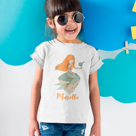 Cute Mermaid Girl Birthday T-shirt