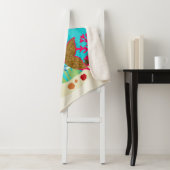 Cute Mermaid Girl in Colorful Ocean Sherpa Deken (In situ)