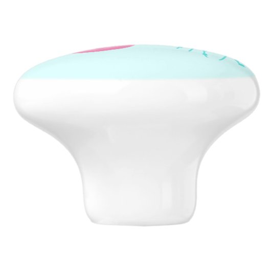 Cute Mermaid Girl Keramische Knop (Zijkant)