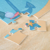 Cute Mermaid Girl Ocean Seashells Kinder Custom Legpuzzel (Zijkant)