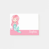 Cute Mermaid Girl Personalized Post-it® Notes (Voorkant)