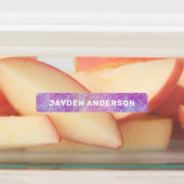 Cute Mermaid Girl Pink Paars Kind Name Back School Labels (Aangebracht)