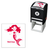 Cute Mermaid Goed Gereedgemaakte lerarenstempel Zelfinktende Stempel (In situ)