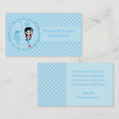 Cute Mermaid in Blue Visitekaartje (Voorkant / Achterkant)