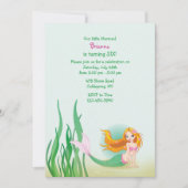 Cute Mermaid Invitation Kaart (Voorkant)