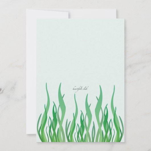 Cute Mermaid Invitation Kaart (Achterkant)