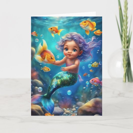 Cute Mermaid Kaart (Voorkant)
