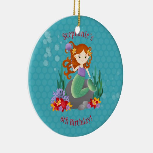 Cute Mermaid Keramisch Ornament (Rechts)