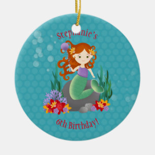 Cute Mermaid Keramisch Ornament