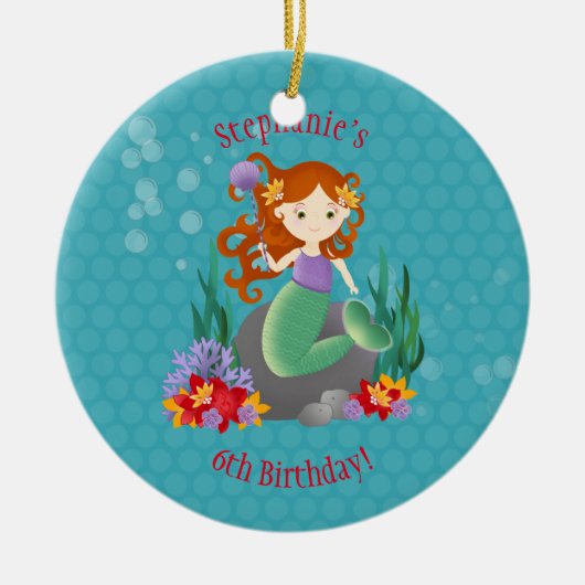 Cute Mermaid Keramisch Ornament (Voorkant)