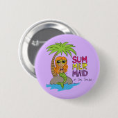 Cute Mermaid Kinder Cartoon Ronde Button 5,7 Cm (Voorkant /achterkant)